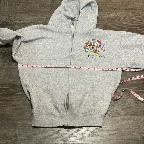 VINTAGE Disney Epcot Zip Front Hoodie size S/M - Picture 9 of 9
